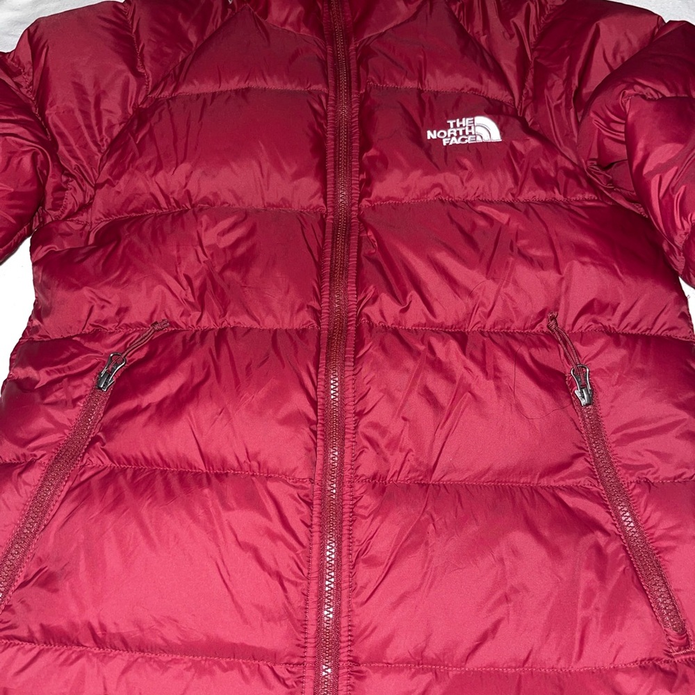 The North Face Burgundy Quilted Jacket